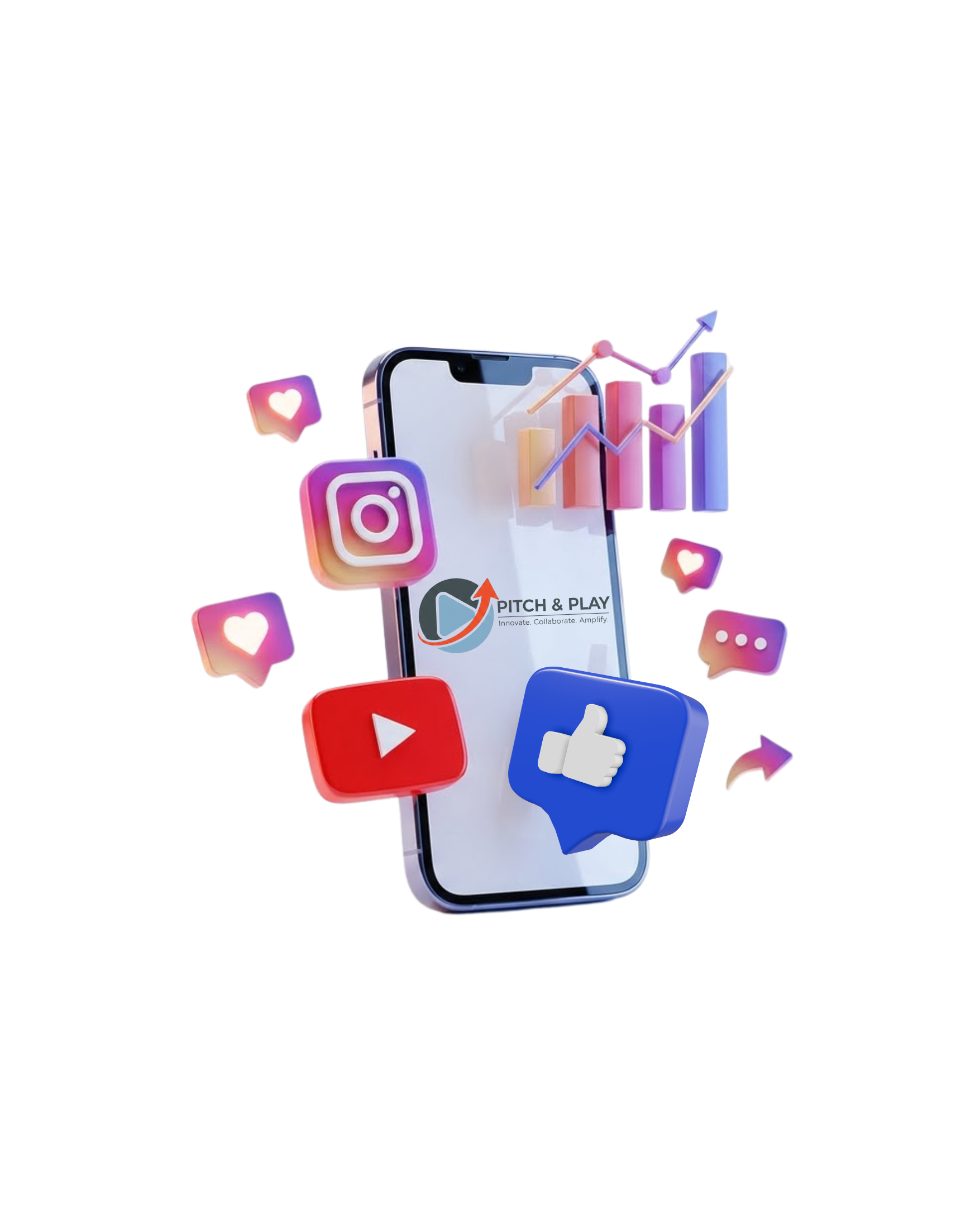 Social media marketing illustration